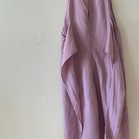 Lavender Wide Leg Sleeveless Jumpsuit for Women, Purple  Greylin Lavender Purple Linen Jumpsuit Size Small Wide Leg Sleeveless S